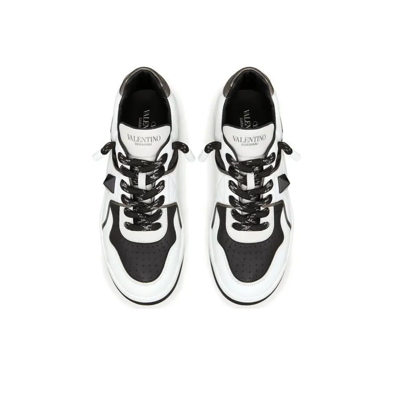 Valentino Garavani One Stud Low 'White Black'-3