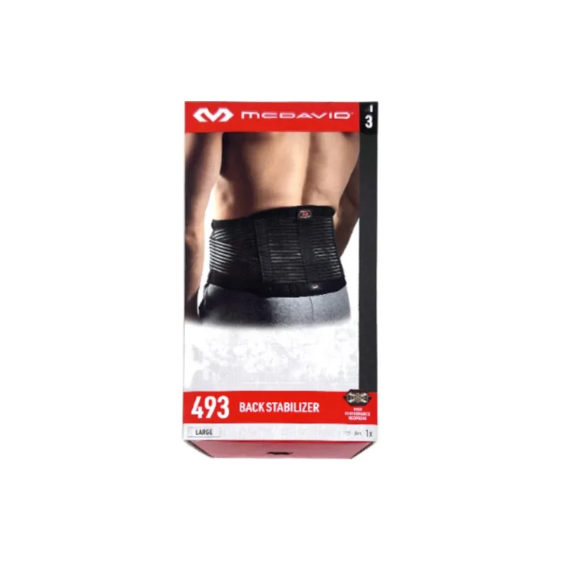 McDavid Waist Protector Lumbar Spine Disc Breathable Protective Compression 493R Black-2