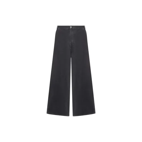 OFF WHITE Button Detailed Wide Leg Jeans