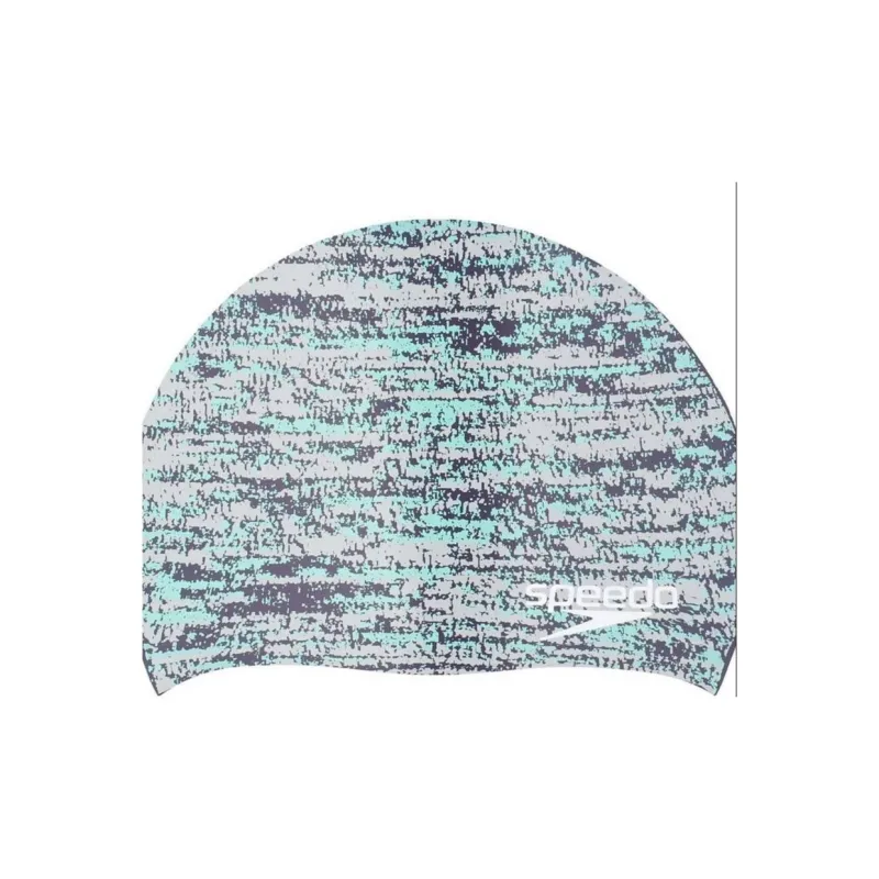 Speedo Swimming Caps Silicone Powder Blue Flower Color-2