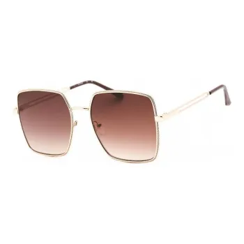 GUESS Metal Square Sunglasses Women's Gold