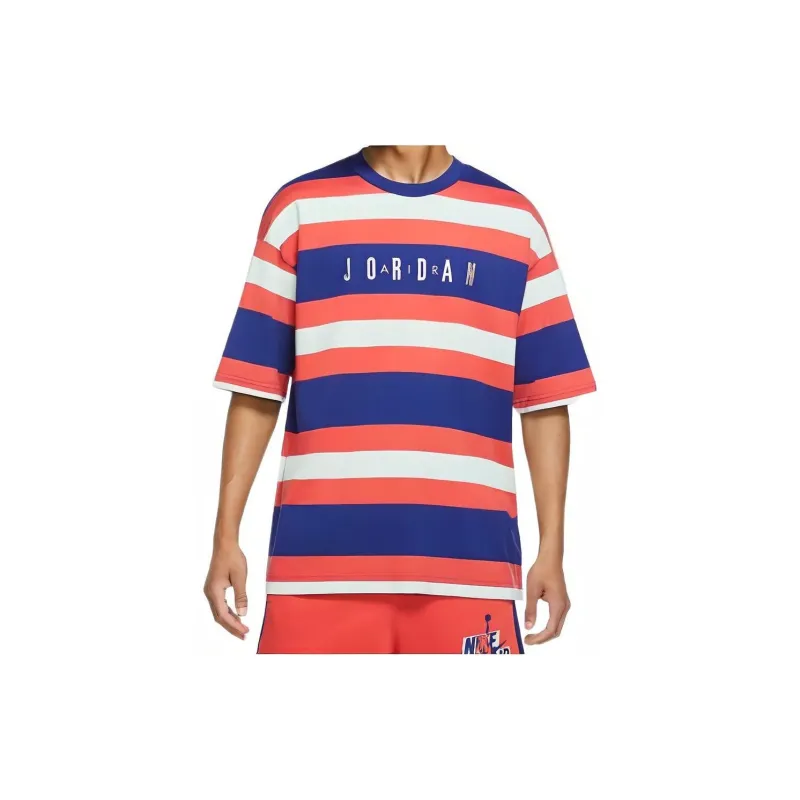 Jordan T Shirts Men Pink/Blue-0