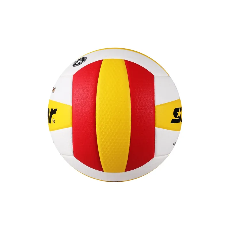 Star Microfiber Leather Size 5 Volleyball Unisex Yellow White Red-4
