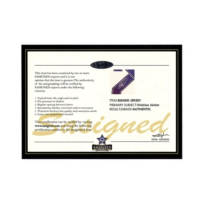 Three For 21-22 Real Madrid Vinicius Or Vinicius Junior Signed Soccer Apparel Jersey With SA Certificate-5