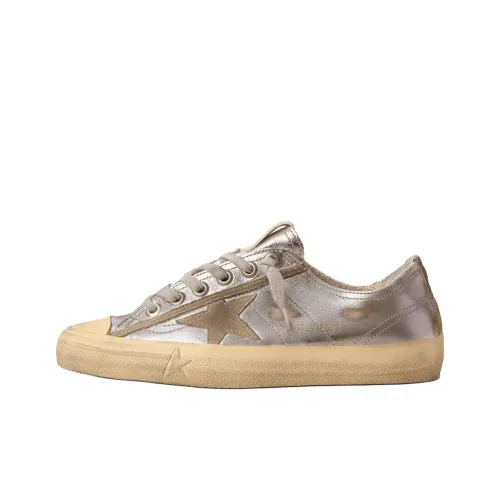 Golden Goose V-Star Skateboard Shoes Women's Low-Top Silver