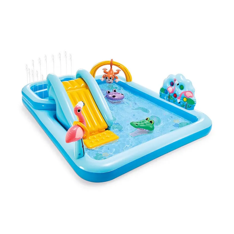 INTEX Water Slide Inflatable Pool, Inflatable Water Pool Inflatable Castle Swimming Pool Fishing Pool Water Toy Set-3