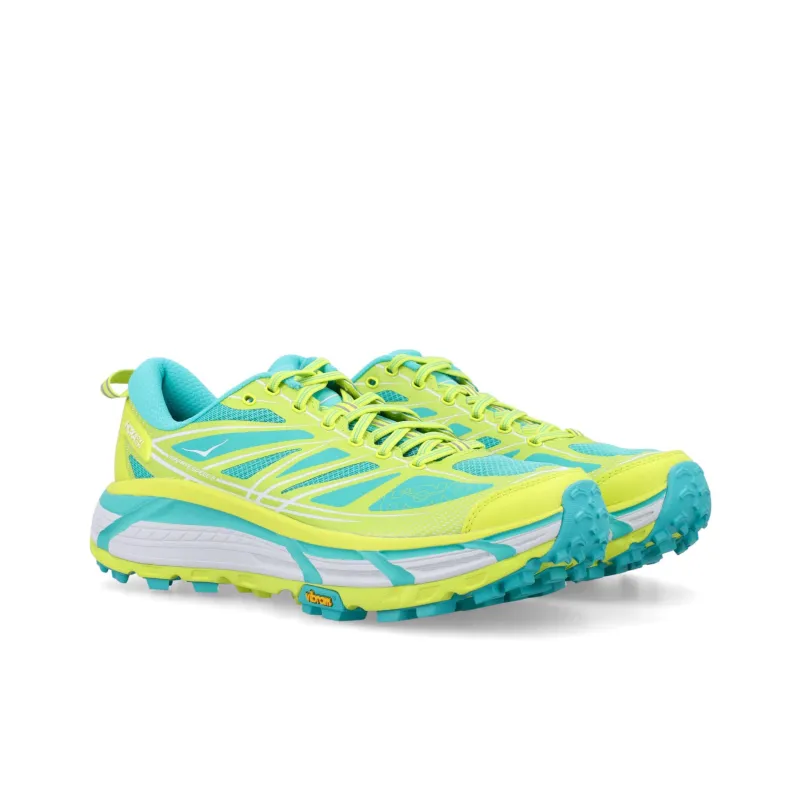 HOKA ONE ONE Mafate Speed 2 Anti Slip Wear Resistant Low Top Running Shoes Men's Green Blue-2