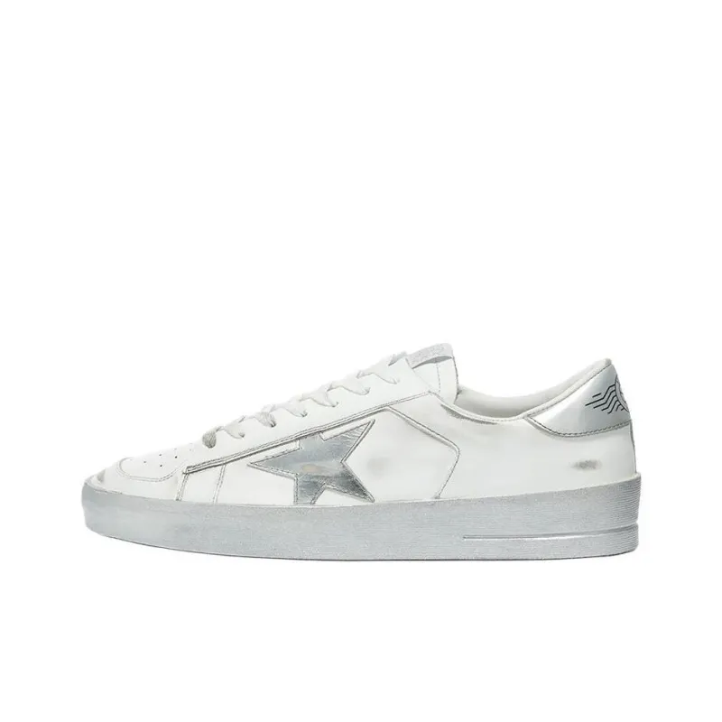 Golden Goose Stardan Low Top Stylish Skateboarding Shoes Men's White Vintage Version-0