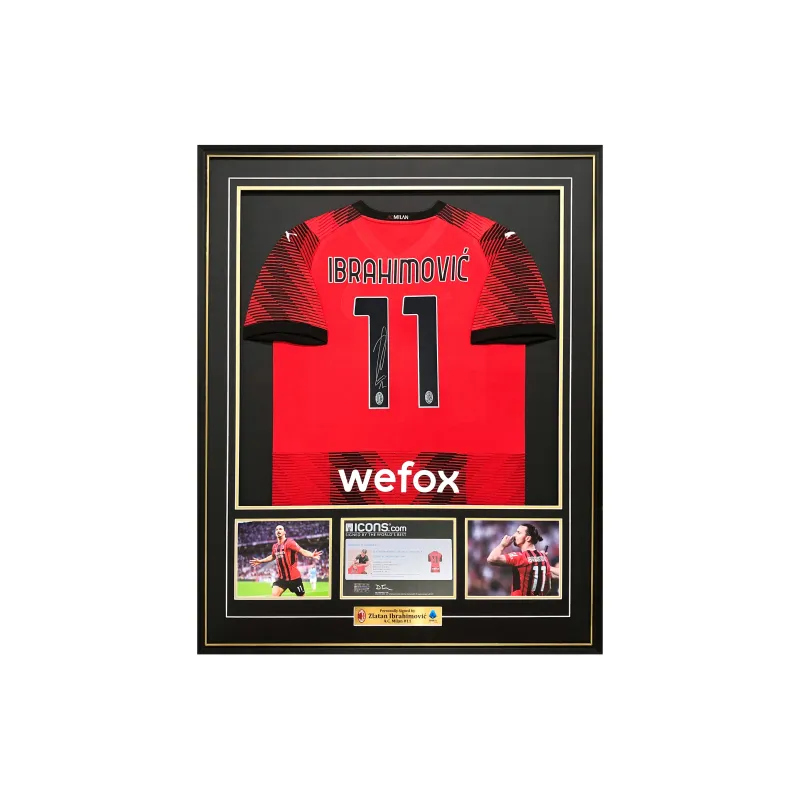 Huayitaojin Ac Milan Jersey ICONS Officially Licensed Company Certificate Framed 110x80cm Men's Collectible Classic-4