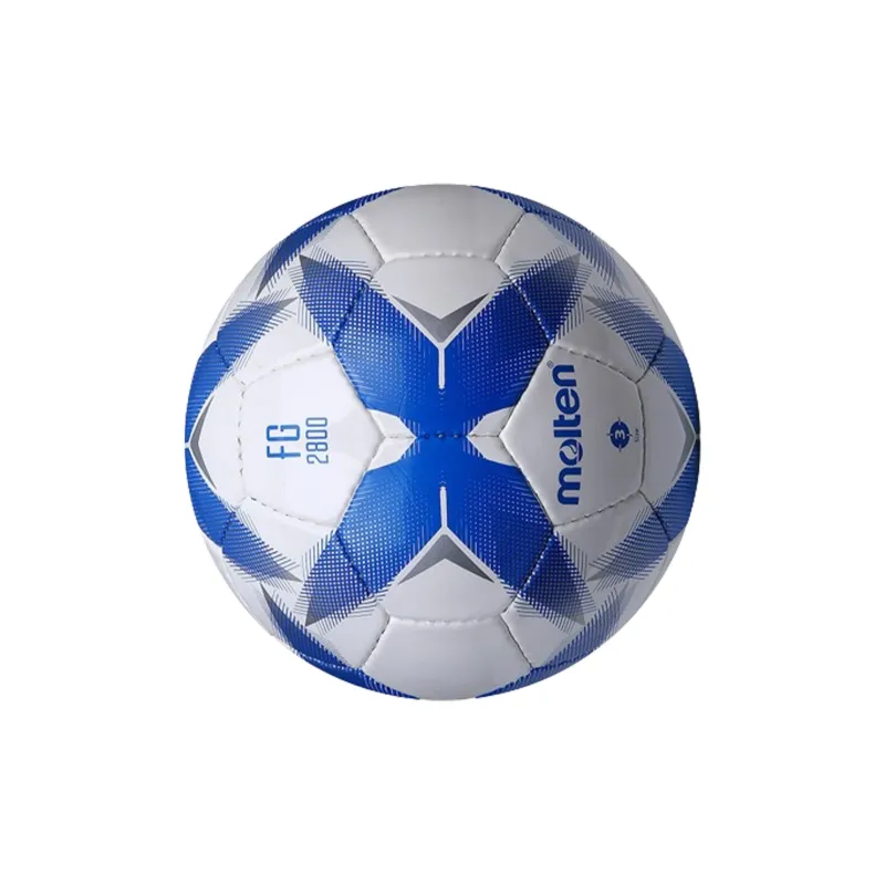 Molten Size 3 Soccer PU Hand-Stitched Soccer Ball Kids' Silver Blue-4