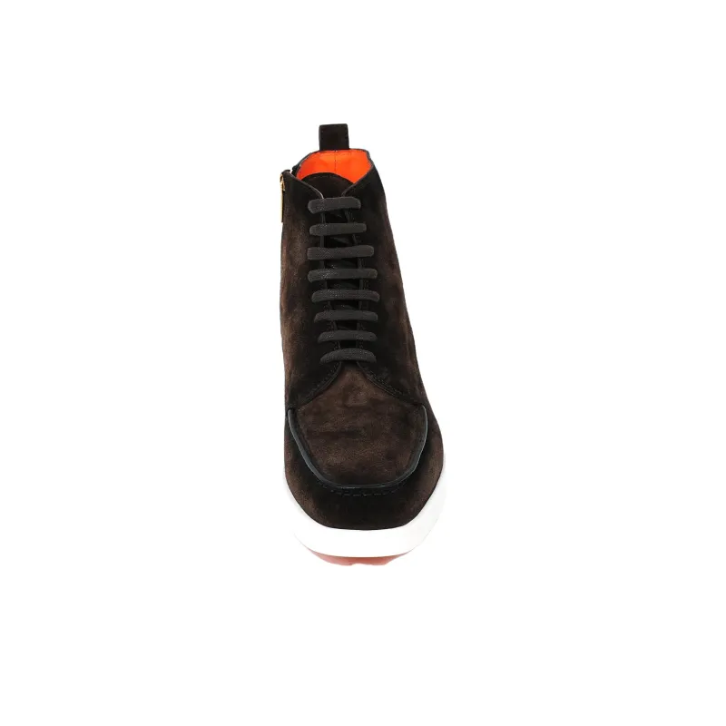 Santoni Nacho High-Top Skateboard Shoes Men's Brown-4