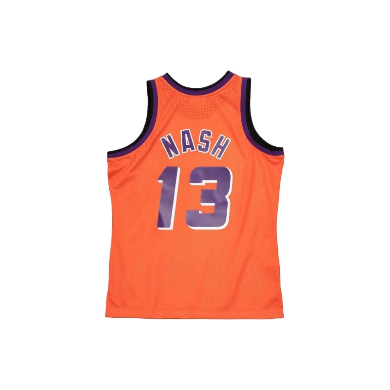 NBA Phoenix Suns Ness Steve Nash Basketball Jerseys Men's Orange-1