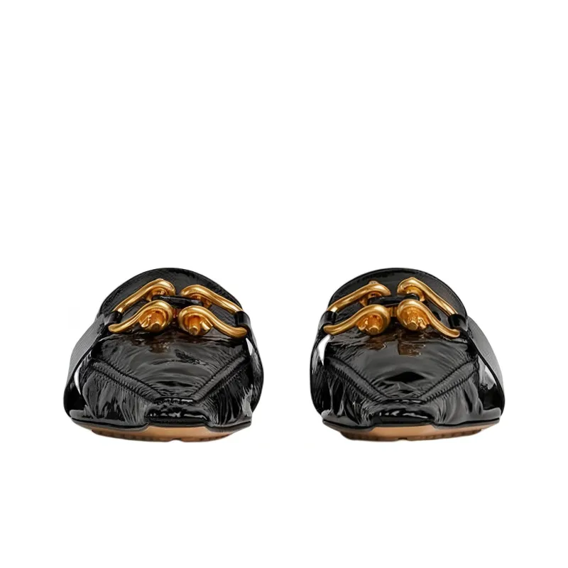 Bottega Veneta Wrap toe Slippers Women's Black-1