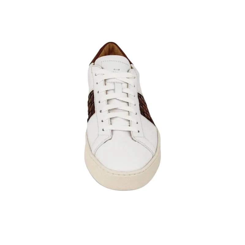 Santoni Luigi Low-Top Skateboard Shoes Men's White-4