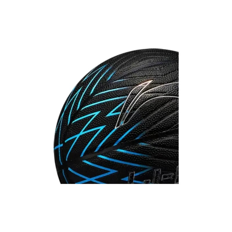 LiNing Badfive PU Basketball Black Blue Size 7 Training Unisex-3
