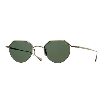 EYEVAN 7285 Titanium Β Titanium Oval Sunglasses Men's Gold