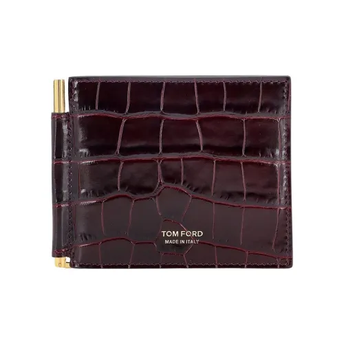 TF Leather Card Holder Men's Red