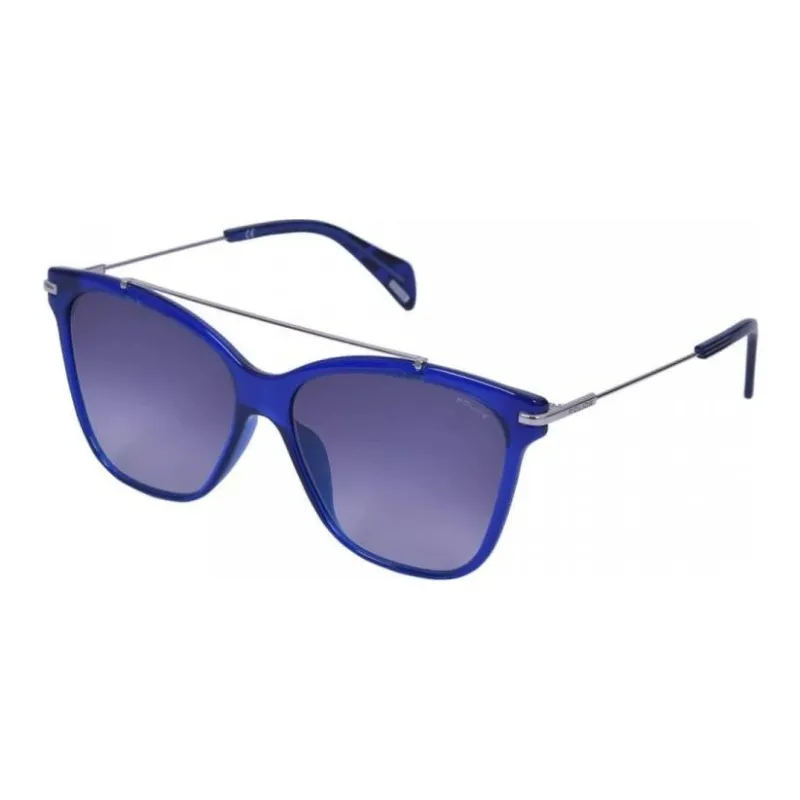 Police Metal Aviator Sunglasses Women's Blue-0