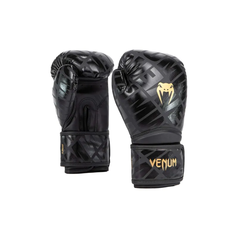 VENUM Boxing Gloves Synthetic Leather Unisex Black Gold-3