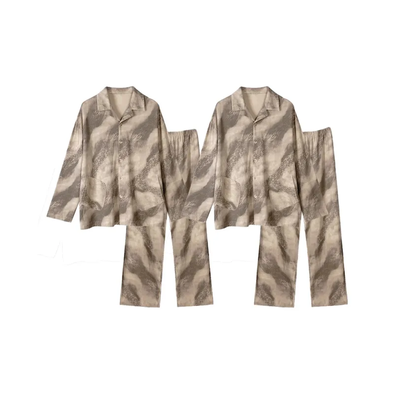 O'MESIK Pajama Set Unisex Brown-2