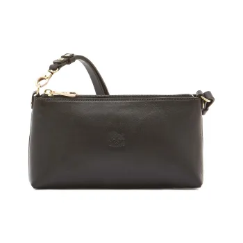 Il Bisonte Vegetable Tanned Cow Leather Handbag, Shoulder Bag Women's Black