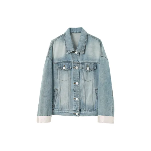 3COLOUR Denim Jackets Women's Sky Blue