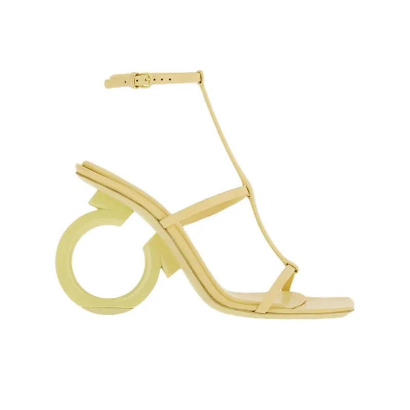 FERRAGAMO Elina Strap Sandals Women's Yellow-1