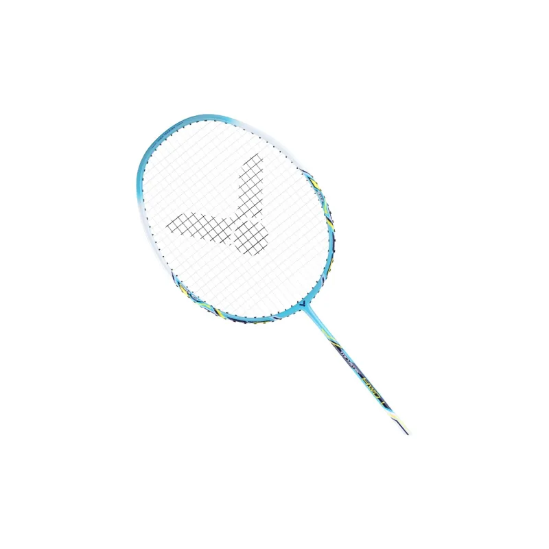 VICTOR Assault TK HWQL Victory Badminton Racket Offensive Hard Head Entry Level Unisex Single Grip White Blue-2