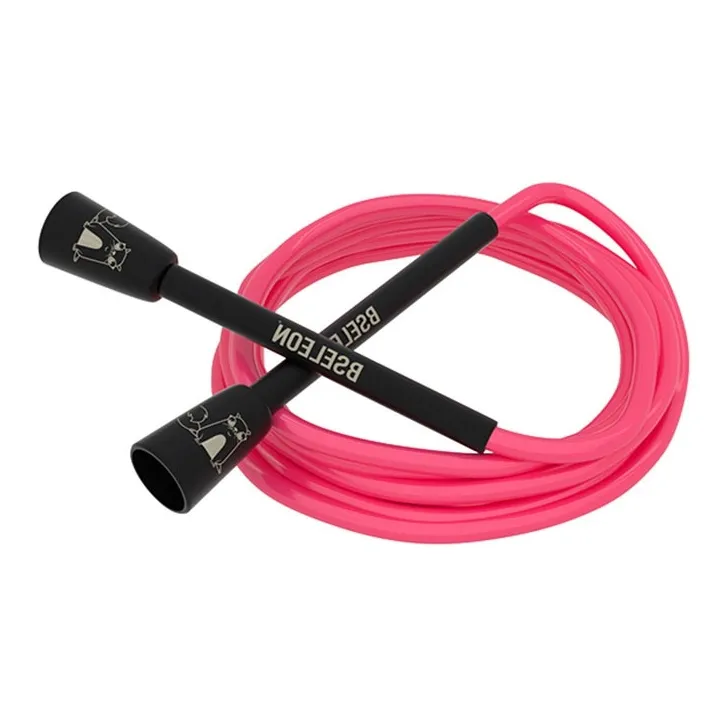 BSELEON Professional Racing Non Countable Jump Ropes Fitness Crowd PVC Cord, Plastic Controller 3m-17