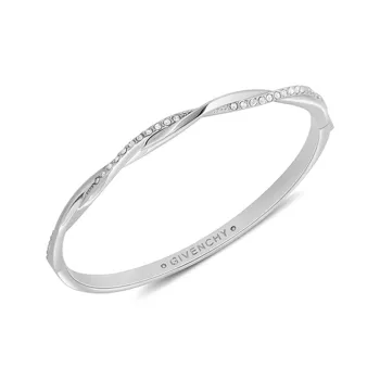 Givenchy Crystal, Alloy Bangles Unisex Silver
