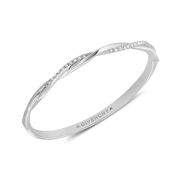 Givenchy Crystal, Alloy Bangles Unisex Silver-0