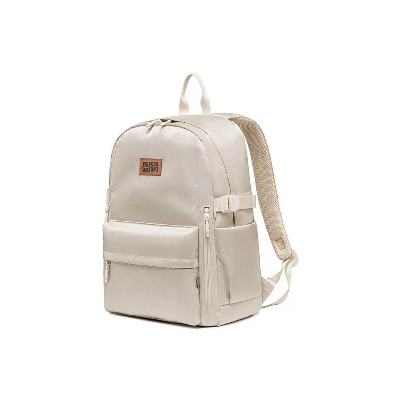 HLA Panda Wowo Series Polyester Backpack Laptop Bag Travel Bag Backpack Medium Size Unisex Khaki-1