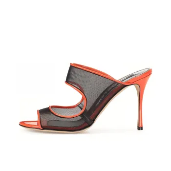 SERGIO ROSSI Mesh Detail Open-toe Pumps
