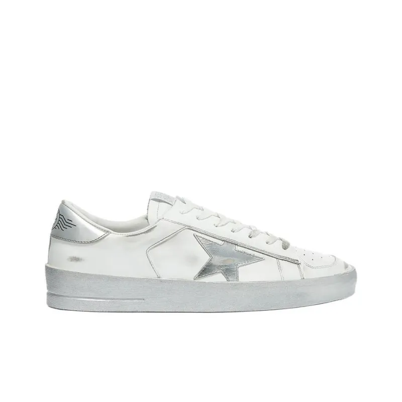 Golden Goose Stardan Low Top Stylish Skateboarding Shoes Men's White Vintage Version-1