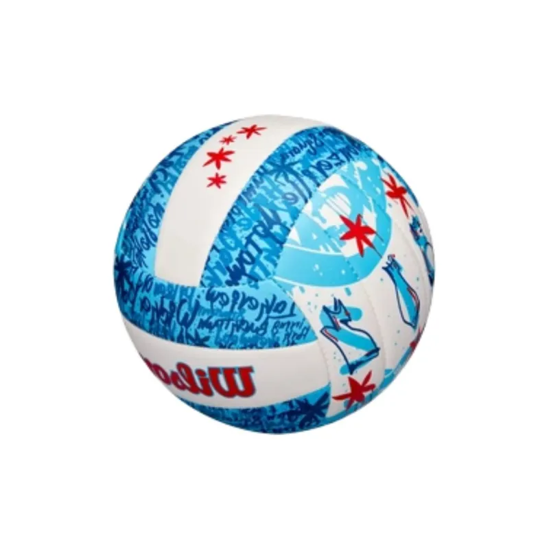 Wilson Synthetic Leather Size 3 Volleyball Unisex Blue/White/Red-1