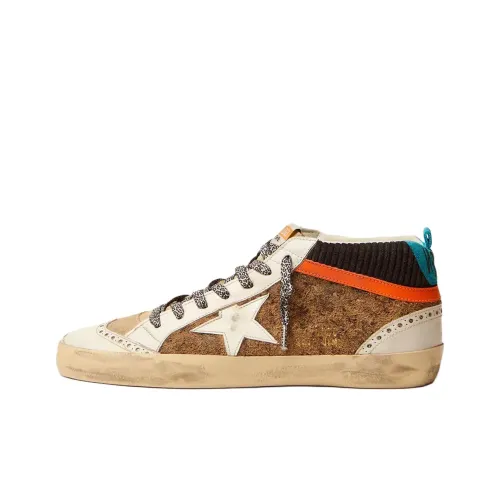 Golden Goose Mid Star LTD Mid-Top Stylish Skateboarding Shoes Women's White