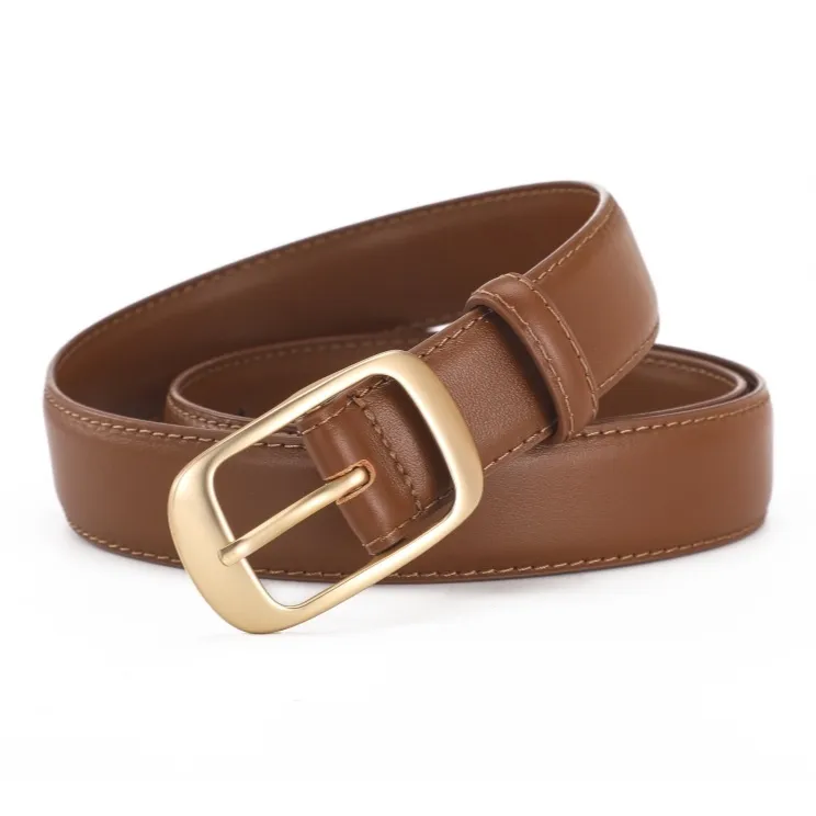 AOKANG Top Grain Cow Leather Belts Women's Multiple Colors Width 2.9cm-5