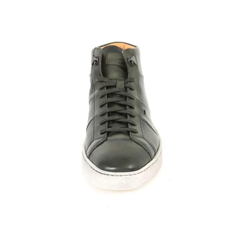 Santoni Jovani High-Top Skateboard Shoes Men's Green-3