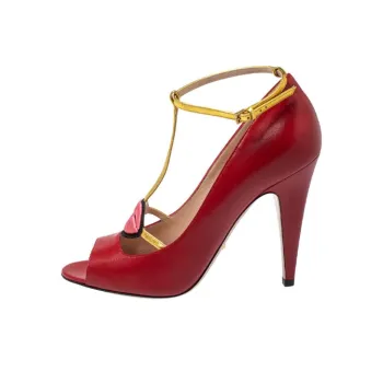 GUCCI Molina Lips Stylish Sandal Women's Red