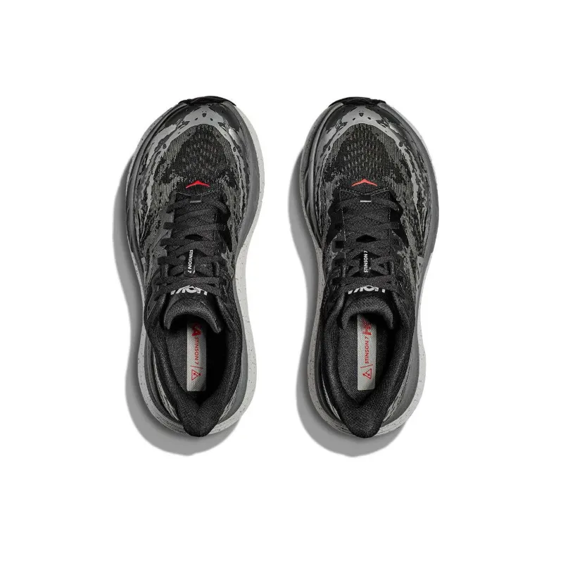 HOKA ONE ONE Stinson 7 Anti Slip Wear Resistant Low Top Trail Running Running Shoes Men's Black-2