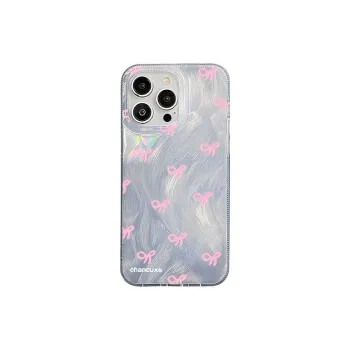 GYKZ TPU Material Pink Girlish Bowknot Laser Large-Hole Phone Case Compatible With IPhone 13/Apple 14/15.