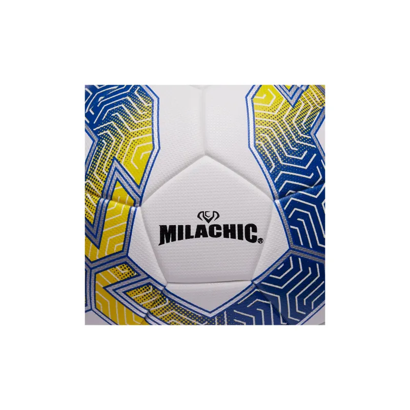 MILACHIC Size 4 Size 5 Soccer TPU Machine Stitched Soccer Ball Unisex White Blue Yellow-2