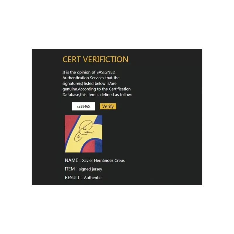 Three For 06-07 Barcelona Signed By Xavi Official Soccer Apparel Jersey Includes SA Certificate-5