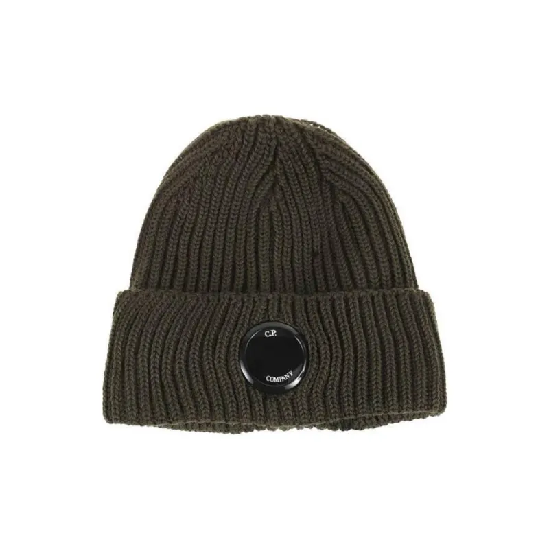 C.P.Company Lens Detailed Turn Up Hem Beanie-1