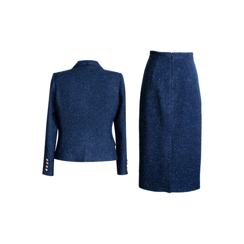 ROEYSHOUSE Skirt Set Women's Navy Blue-1