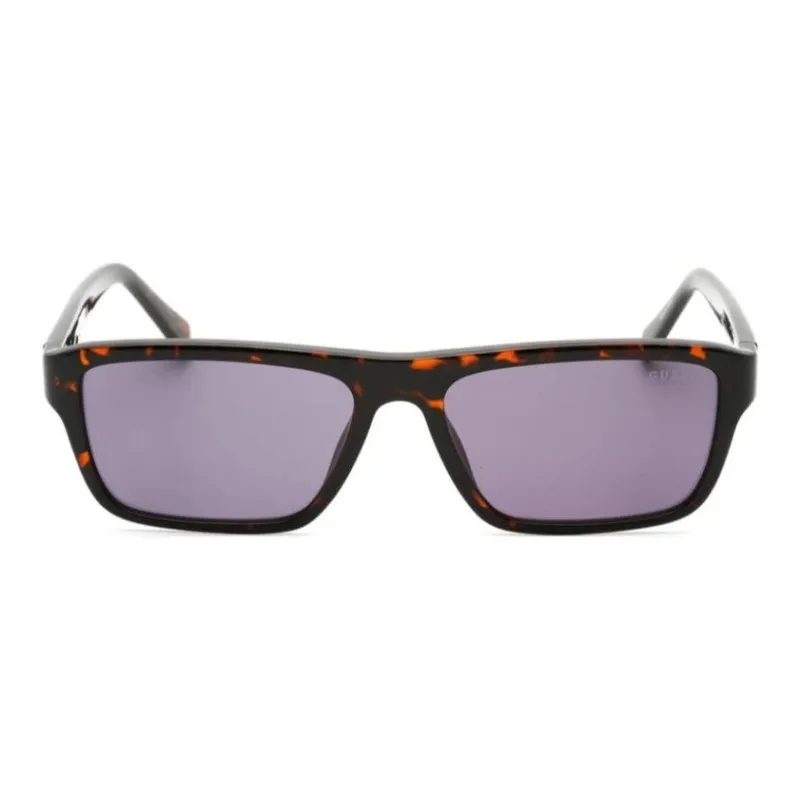 GUESS Injection Molded Polycarbonate Rectangular Sunglasses Men's Tortoiseshell-1