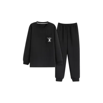 Qiao Ni Tong Pajama Set Men's Black