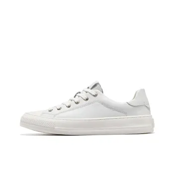 OSITA RED Slip Resistant Low Top Skateboard Shoes Men's White