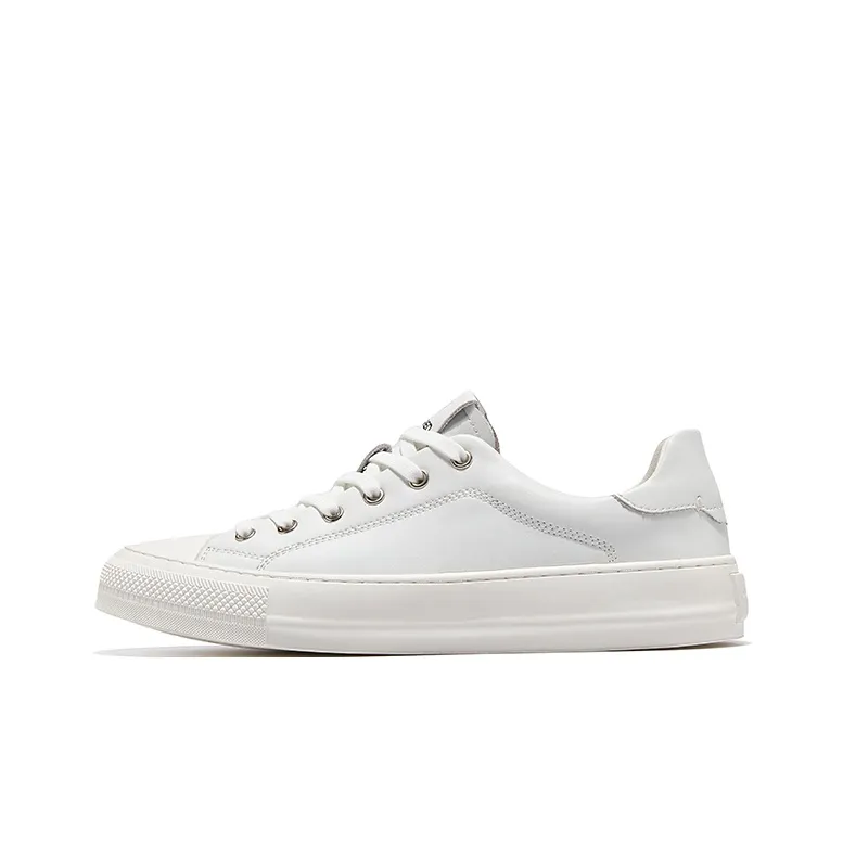 OSITA RED Slip Resistant Low Top Skateboard Shoes Men's White-0