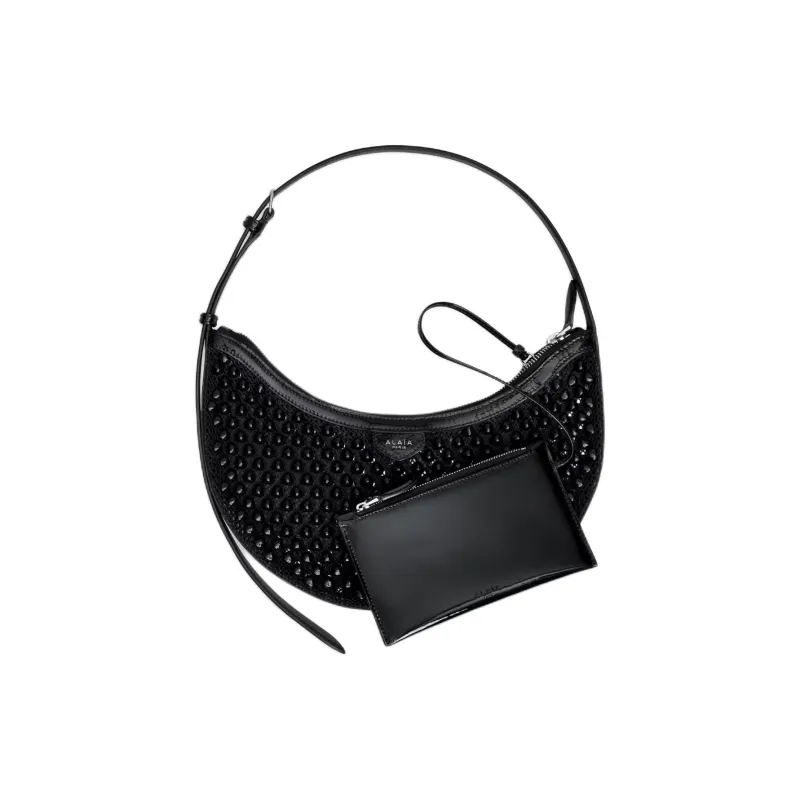 Alaia Polyamide Handbag Shoulder Bag Small Size Women's Black-1